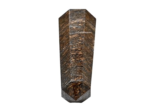 Image of Crystal Heaven Certified Bronzite Crystal Tower Obelisk Point For Chakra, Healing And Balancing - Aaa Grade Original Certified Gemstone Agate For Reiki Meditation Yoga Spiritual (3-4 Inches)