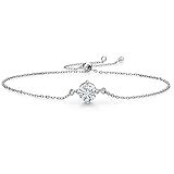 [Gem Stone King] 0.8カラット モアサナイト ブレスレット レディース シルバー925 誕生日プレゼント