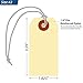 SmartSign Blank Manila Shipping Tags with Pre-Strung Elastic Strings - Pack of 250, Size-2, 13pt Thick Cardstock Tag, 3 1/4