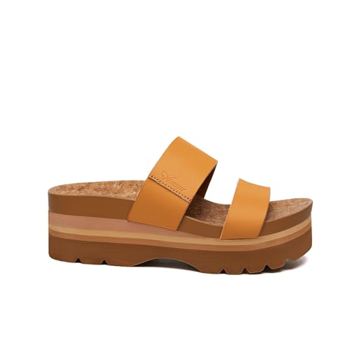 Image of Athlefit Platform Sandals Women Summer Flatform Slides for Women Comfortable Arch Support Beach Sandals