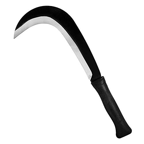 Billhook Sickle Machete Knife Brush Clearing Sickle Machete with Carbon Steel Blade Sickle Knife Billhook Machete Sickle for Grass, Harvest, Weeding Sickle Machete Billhook