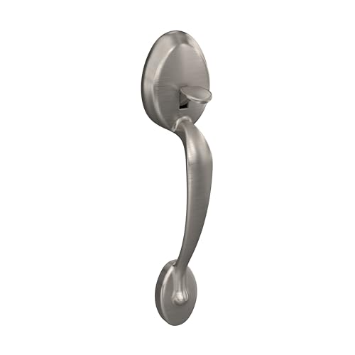 Image of SCHLAGE Plymouth Front Entry Handle Accent Right-Handed Interior Lever (Satin Nickel) FE285 PLY 619 ACC RH
