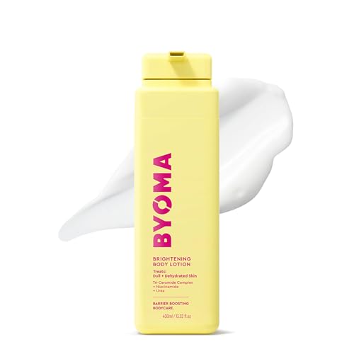 BYOMA Brightening Body Lotion (400ml) For Dull Dehydrated Skin - Creamy Body Lotion with Niacinamide and Urea - Brightens and Evens Skin Tone