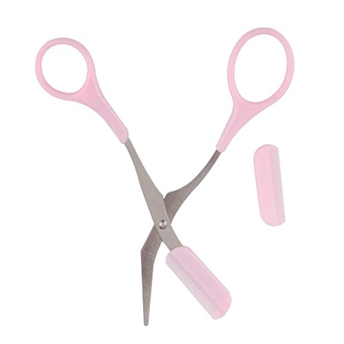 Beespring Women Eyebrow Trimmer Comb Eyelash Hair Scissors Cutter Remover Makeup Tool #TOP3