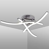 LED Ceiling Lights - Elegant Curved Design Ceiling Light,21W Cool White Light 6000K 3 Built-in LED Boards, 1600 Lumens Modern Ceiling Lighting Fixture for Living Rooms, Bedroom, Kitchen Hallway