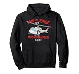Nur Ein Junge Der Hubschrauber Liebt Fahrzeugliebhaber Kind Pullover Hoodie