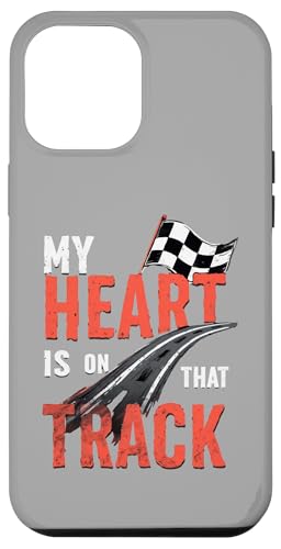 My Heart Is On That Track Drag Racing Car Driver Regali Custodia per iPhone 12 Pro Max