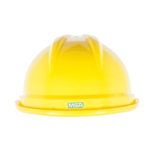 Msa 10074820 V-Gard 500 Cap Style Safety Hard Hat With 6-Point Fas-Trac Iii Ratchet Suspension | Polyethylene Shell, Self Adjusting Crown Straps - Standard Size In Hi-Viz Yellow-Green #TOP6