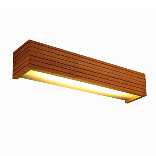Applique murale LED intérieur en bois 55cm lumière chaude pour chambre