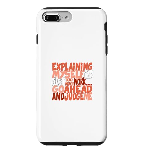 Coral Color Go Ahead, Judge Me �R�[�����O���t�B�b�N �X�}�z�P�[�X iPhone 7 Plus/8 Plus �p