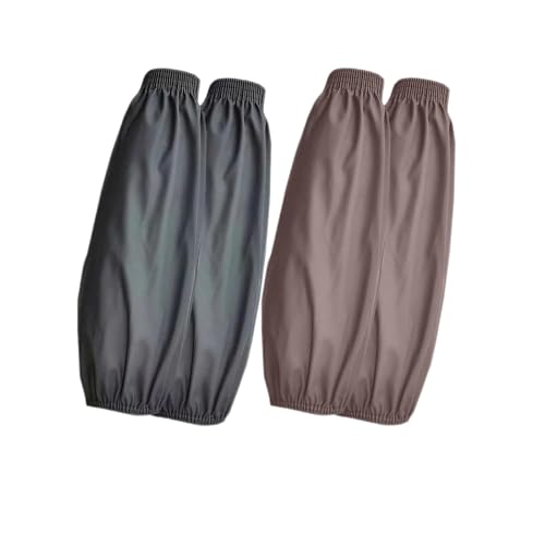 [aninako] 腕カバー 作業用 黒+紺 2ペア 防水 アームカバー 汚れ防止 アーム カバー 袖カバー PUレザー 作業用 防水カバー 男女兼用 農作業 園芸作業 水仕事 洗車用 家庭用