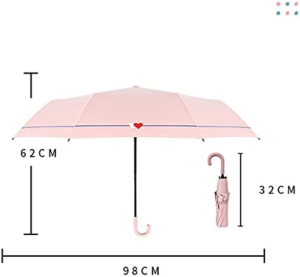 UV Protection Umbrella U-Shaped Handle Bag Mini Umbrella Anti uv paraguas Umbrella rain Windproof 3fold Portable Umbrellas for Women Children Umbrellas for rain (Farbe : Yellow)