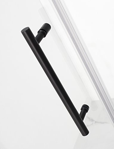 Aston Sen962Ez-Orb-482630-10 Bromley Gs Frameless Hinged Shower Enclosure With Starcast Clear Glass And Shelves, 47.25" To 48.25" X 30.375" X 72", Oil Rubbed Bronze #TOP5