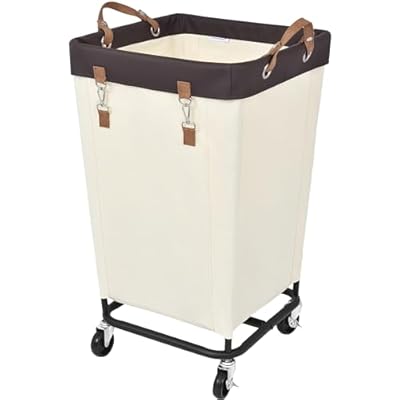 StorageWorks 160L Laundry Basket with Wheels, Large Rolling Hampers for Clothing Organizer, Dirty Clothes Basket for Hotel, Home, Closet, Dorm, Beige