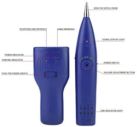 SML-868TS-6 Two-core Network Cable Tester Line Finder Wire Finding Tool Wire Finding Tool Net Meter