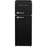 Frigidaire EFR756, 2 Door Apartment Size RETRO Refrigerator with Top Freezer, Chrome Handles, 7.5 cu ft