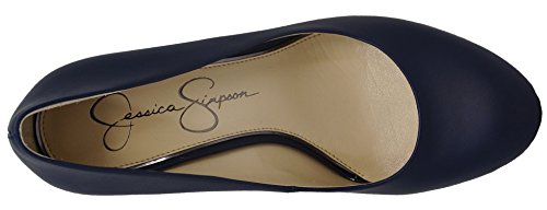 Jessica Simpson Women's Cash Slip On Wedge, Navy Baby, 11 M US
