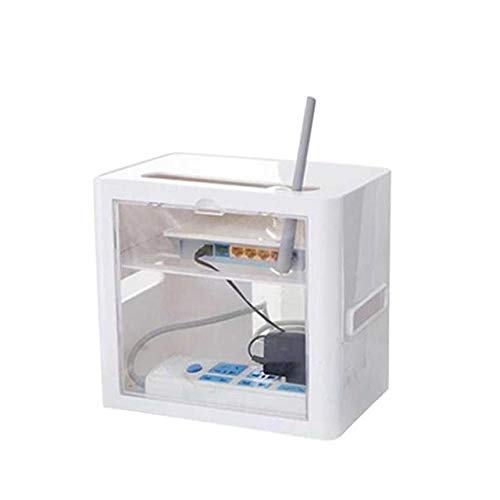 ECSWP Supporto Senza Fili WiFi Router Storage Box Multi Functional Presa di Alimentazione hub Storage Box Router Caso Cavo di Alimentazione del Caricatore Bagagli (Color : A)