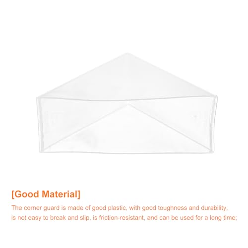 Image of uxcell 8Pcs Plastic Corner Protectors 40x110mm Right Angle Shape Glass Corner Guards Cushion for Corner Protection of Glass, Mirror, Tile, White