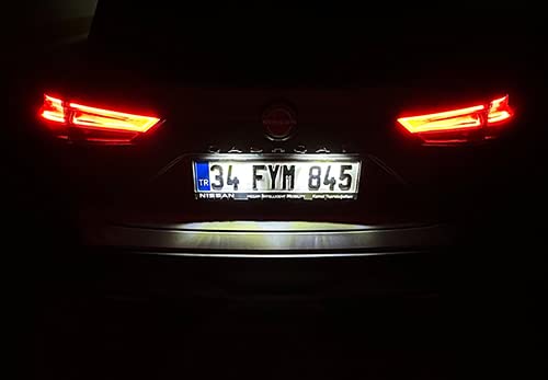 RZG 2 x luci LED per targa bianche Canbus per 2017+ Duster MK II Serena C27 2021+ Qashqai J12