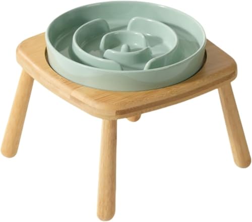 Sdvieuk お早よう 犬 早食い防止 食器 陶器 犬はやぐい防止皿小型犬ペット食器 スロウフィーダーボウル 飲み込み防止 早食い防止 吐き戻し防止 スタンド付きボウル 犬 えさ皿 陶器 犬食器 ペット食器 餌入れ ボウル ペット用品 お手入れ簡単 ペッ