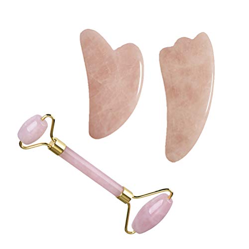 Conjunto de rolos faciais de jade Healifty com 3 peças