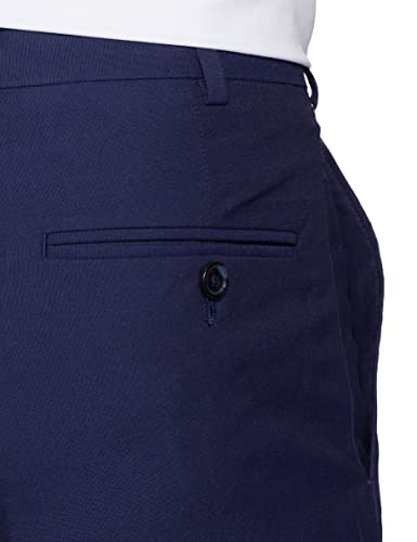 Image of Park Avenue Men Men's PLEATLESS SMART FIT Dark Blue Formal Trouser