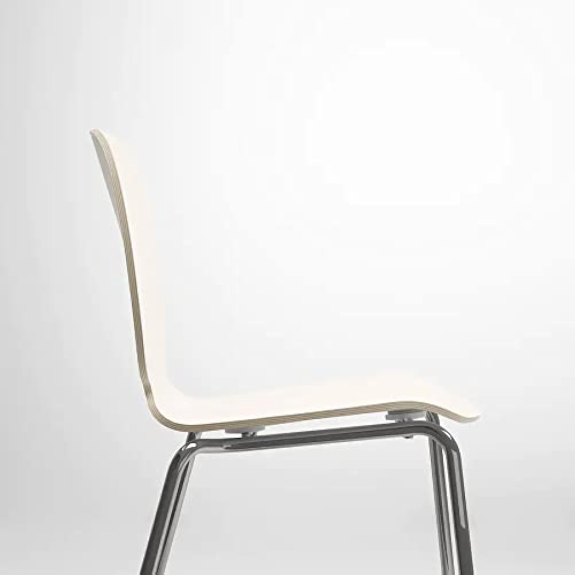 SVENBERTIL Chair, White/Broringe Chrome-Plated