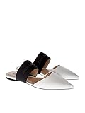  Michael Michael Kors Womens Meadow Flat Leather Pointed, Optic White, Size 7.5
