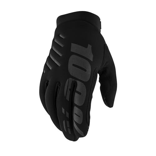 100% BRISKER Cold Weather Motocross & Mountain Bike Gloves - Warm Winter MTB & MX Powersport Racing Protective Gear