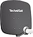 Produktbild TechniSat DIGIDISH 45  Satelliten-Schüssel für 2 Teilnehmer (45 cm kleine Sat Anlage - Komplettset mit Wandhalterung und Universal Twin-LNB) grau