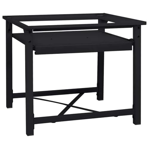 vidaXL Pedestal para Lavadora Negro 64 x 55 x 32.5 cm Acero, Pedestal Rectangular, Resistente para Lavar, Soporte Moderno Elevado, Ideal para tu hogar