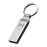 MOSDART Waterproof 16GB USB2.0 Flash Drive, FAT32 Metal Memory Stick with Keychain, for System Back, Data Storage, Silver