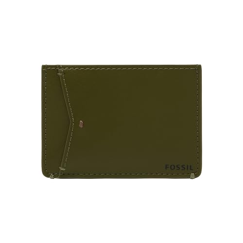 Porte-cartes Joshua Fossil en cuir de cactus vegan pour homme compact et fin