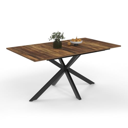 Table à manger extensible rectangle au design industriel moderne - 7