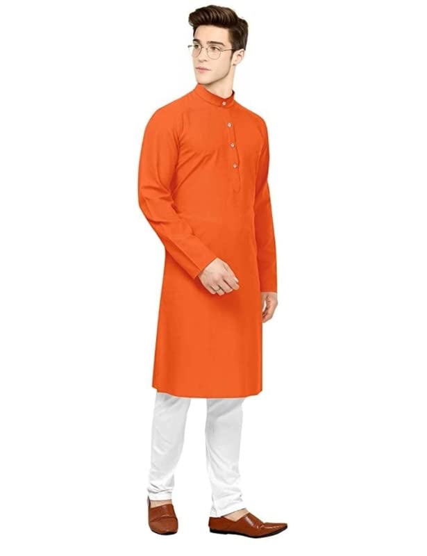 crystal revenue Men'sSolid Cotton Regular Kurta with Pyjama-picture-26