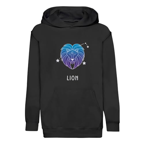 Sweat à capuche enfant Lion pour astrologie et passionnés de prévision stellaire