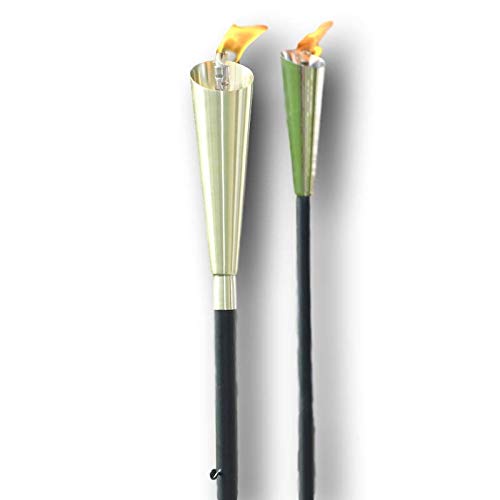 Outdoor Oil Torch - Stainless Steel Decorative Garden Oil Lamp - Garden Wedding - 7.5 x 7.5 x 148cm