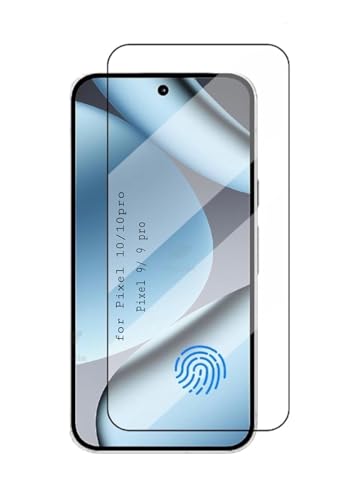 Image of Tempered Glass Screen Protector Compatible with Google Pixel 9 /9 Pro /Pixel 10 /10 Pro (Black) with Edge to Edge Coverage (Ultrasonic Fingerprint Working) and Easy Installation kit