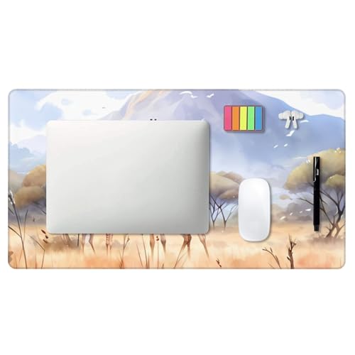 Tapis de souris extra large en caoutchouc imprimé savane 75cm