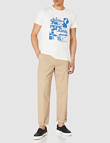 Pepe Jeans DAN, T-shirt Uomo, 803off White, XL
