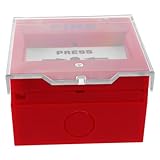 HAMPPLIES Feueralarmknopf mit Glasbruchmelder und Schutzabdeckung Manuelle Notausgangstaste für Brand und Einbruchschutz Geeignet für Haushalt und Arbeitsplätze