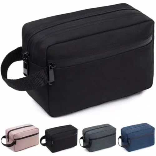 Neceser de Viaje Resistente al Agua con Divisor y asa, Negro