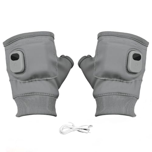 �d�M��� �[�d�� �w�Ȃ� �d�M�O���[�u �w�Ȃ���� �q�[�^�[��� USB�[�d�� 3�i�K���x���� 2000mAh �ߔM�ی� LED���x�f�B�X�v���C �X�}�z���� �o�R �ނ� �����j���O �ʋ� �p�\�R����� �h���΍� �j�����p (�O���[)