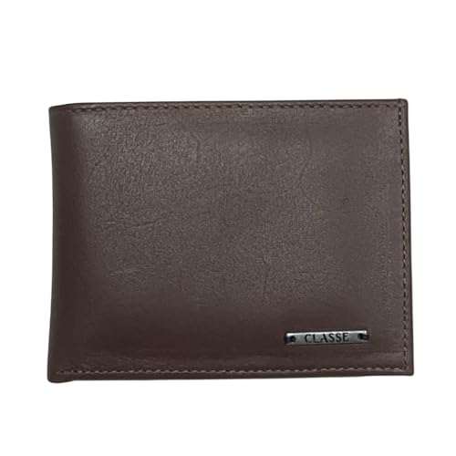 Carteira Classe Couro Social Masculina M126 (Brown, M)