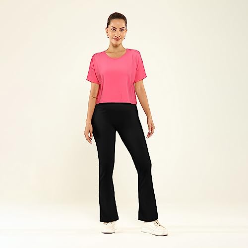 Image of BlissClub Women's Cotton Solid Regular Fit Tshirt