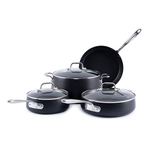 All-Clad Hard Anodized Expert Nonstick Cookware Set, -7 Piece Pots and Pans Set, Induction, OvenSafe...