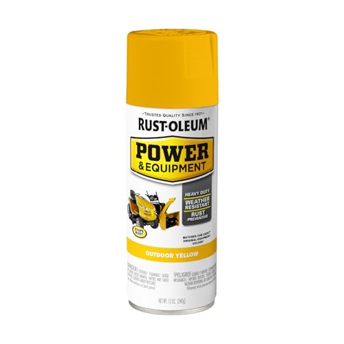 Rust-Oleum Power & Equipment Enamel Spray Paint, 12 oz, Gloss Outdoor Yellow