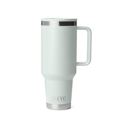 Image of YETI Rambler 40 oz Travel Mug with Flip Straw Lid - Stainless Steel, Vacuum Insulated, Leakproof, Cup Holder Friendly, Ridgeline