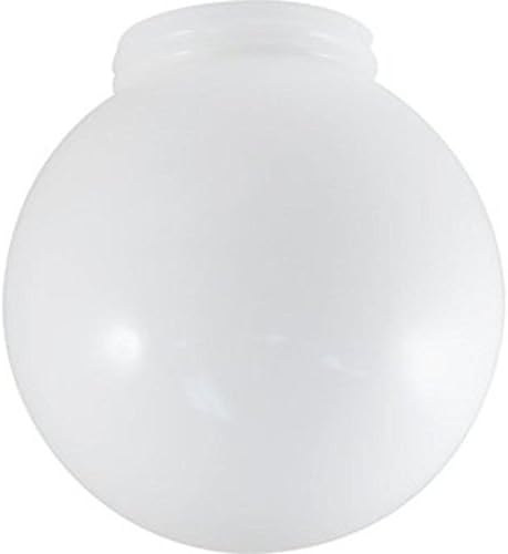 Acrylic Threaded Globe Light Fixture by American-De Rosa Lamparts,Inc. - 6 Inch, White